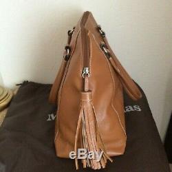 Mac Douglas Superb Camel Leather Handbag Very Good Condition + Cover