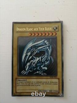 Map Yu Gi Oh French Dragon White Aux Eeux Bleus Ddk-f001 In Very Good Condition