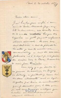 Marcel Eysseric. Numismatic Correspondence. 1877- 1883 Very Good Condition