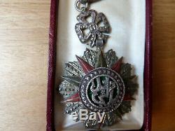 Medal Order Of The Nishan Iftikhar Commander 1906/1922 Silver Very Good State