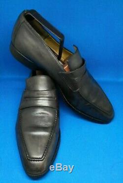 Moccasins In Gray-black Leather 9 = 43 Berluti (andy) Worn But In Very Good Condition