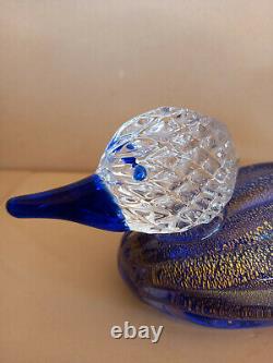 Murano Glass Duck (italy) Gold Powder (year 50/ 60) Very Good Condition