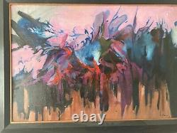 Oil On Cardboard Attributes To Georges Mathieu Very Good Condition Signed Dated