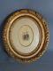 Old Oval Frame Golden Stucco Wood 30x26,5 Leaves 22,4x18,6 Cm Very Good Condition
