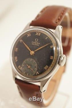 Omega Steel, Black Dial, Size 26.5, Very Good Condition, 1940