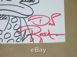 Original Drawing / Donald Sign Don Rosa / Rare / Very Good Condition