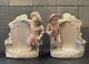 Pair Of Porcelain Menu Doors Little Boy / Little Girl Very Good Condition Intact