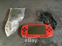 Radiant Red Psp Console 1004 Pal Very Good