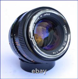 Rare Lens Canon Fd 55mm 11.2 For Ae-1 F-1 A-1. Chrome Noise Very Good Condition