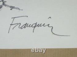 Rare Original Drawing / Jules De Chez Smith Signed Franquin / Tres Bon State