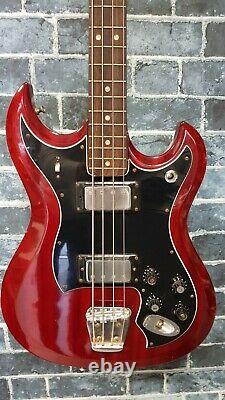 Rare Vintage Bass Guitar Hagstrom Hiibn / F400n In Very Good Condition