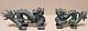 Rare Pair Of Patinated Bronze Dragons China 19th Century Very Good Condition