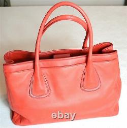 Red Leather Bag Chanel. Leather Tote Bag. Leder Tasche. Very Good Condition