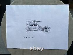 SET OF 34 ILLUSTRATIONS CARS 30.5 x 42.5 IN VERY GOOD CONDITION
