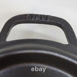 STAUB France Oval Cocotte 33 cm 6.7 liters Black Cast Iron Used Very Good Condition