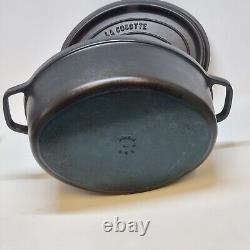 STAUB France Oval Cocotte 33 cm 6.7 liters Black Cast Iron Used Very Good Condition