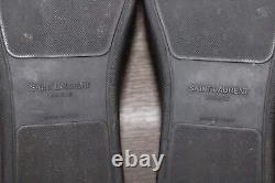 Saint Laurent Low Top Black Leather Sneaker Size 42.5, Very Good Condition Pre-owned