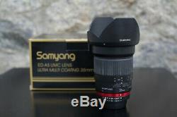 Samyang 35mm F / 1.4 Mf (manual Focus) Ed As Umc For Nikon Good Condition