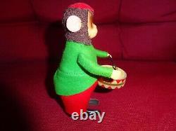 Schuco. Mechanical Monkey Playing Drum, In Very Good Condition