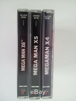 Set Of 3 Games Mega Man Pal Fr Mega Man X4, X5 And X6 On Ps1 Very Good State