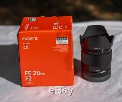 Sony Sel28f20 Ef 28mm F / 2.0 Lens Black Very Good Condition