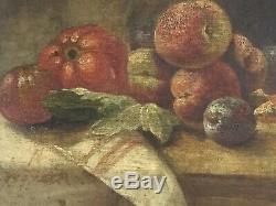 Still Life With Fruits. Ancient. Restored. Very Good State
