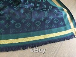 Stole Shawl Scarf Louis Vuitton Blue / Green / Yellow Very Good Condition