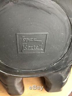 Stool Philippe Starck Kartell Harnessed Very Good Black State H44 Diameter 34