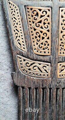 Superb Antique Wooden Comb From Timor Indonesia Tribal Comb 27 CM Very Good Condition