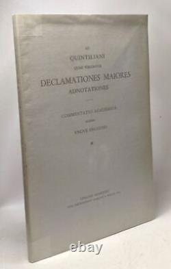 The Larger Declamations Attributed to Quintilian Annotations Very Good Condition