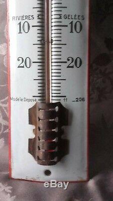 The Mandarin Enamelled Plate Thermometer Authentic Years 20 Very Good Condition