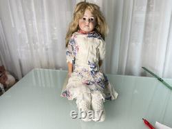 Used Porcelain Head Collectible Doll 64 cm. Very Good Condition See