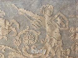 Very Beautiful 19th Art Embroidery Mythology Good Condition For Linen Linen Curtains Ancient