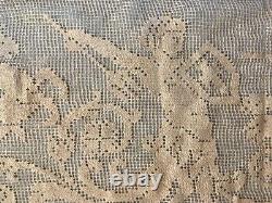 Very Beautiful 19th Art Embroidery Mythology Good Condition For Linen Linen Curtains Ancient
