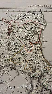 Very Good, Ancient Hand-Colored Map / State of The Church / Italy-P. Tardieu, C. 1790