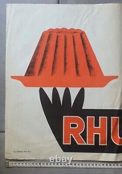 Very Rare Original Poster Rhum Negrita 96 X 53 Cm, 40/50 Years, Very Good Condition