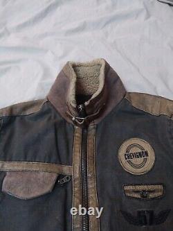 Vintage 90s Chevignon Aviator Jacket, L Very Good Condition