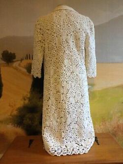 Vintage hand-made crochet ceremonial coat size 40 in very good condition