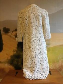 Vintage hand-made crochet ceremonial coat size 40 in very good condition