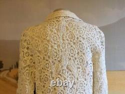 Vintage hand-made crochet ceremonial coat size 40 in very good condition