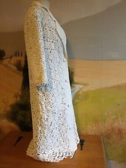 Vintage hand-made crochet ceremonial coat size 40 in very good condition