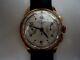 Watch Chronograph Swiss 18k Gold Very Good Condition Works Perfectly