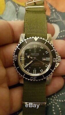 Watch Mortima Skin Diver Scuba Wound Vintage Very Good