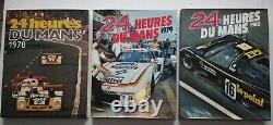 24 heures du Mans 1978 1979 1980, 3 livres avec jaquettes, très bon état