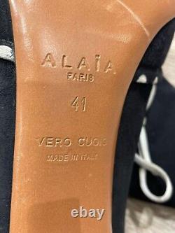 ALAÏA PARIS Escarpins Très Bon État En matière Suède, de taille 41, Talon 10cm