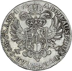 AUTRICHE PAYS-BAS pièce Kronenthaler 1765 Maria Theresia TTB Très bon état