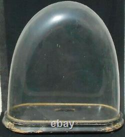 Ancien grand globe de pendule Napoléon III, mariée, verre soufflé. Très bon état