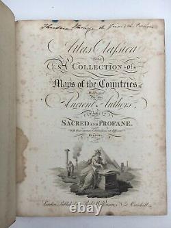 Atlas Classica Rob. Wilkinson 1808, très bon état compte tenu de l'age, complet