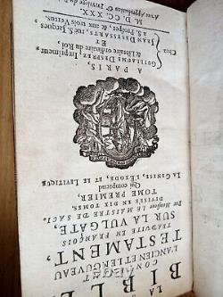 Bible traduite par lemaistre de saci 1730 tres bon etat francais