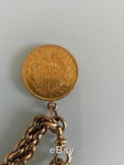 Bracelet Or 20 francs Napoleon III / A 1856 très bon état poids 16 gr